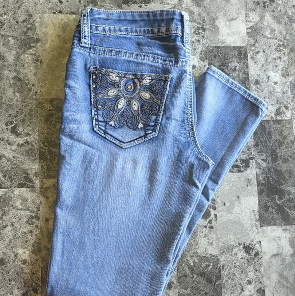 Hydraulic Blue Straight Leg Jeans 3/4 - Picture 1 of 5